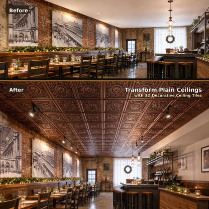 PAINTSDECOR 3d ceiling tiles for Retail stores PL83 10-pack