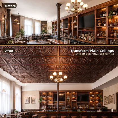 PAINTSDECOR 3d ceiling tiles for Retail stores PL83 10-pack