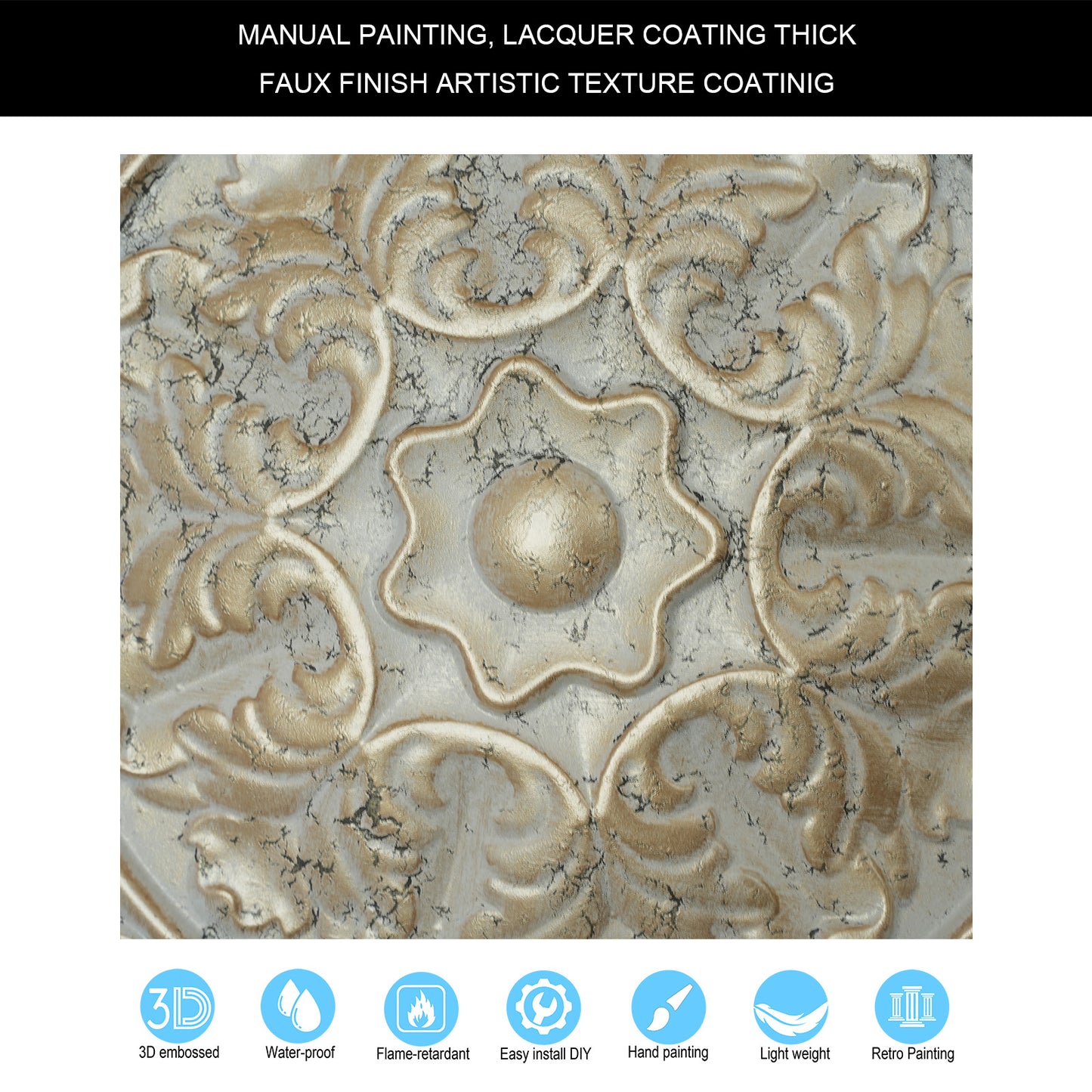 10tiles/lot Metallic Ceiling Tiles for Stylish Bars, Clubs, Restaurants and Social Spaces PL83