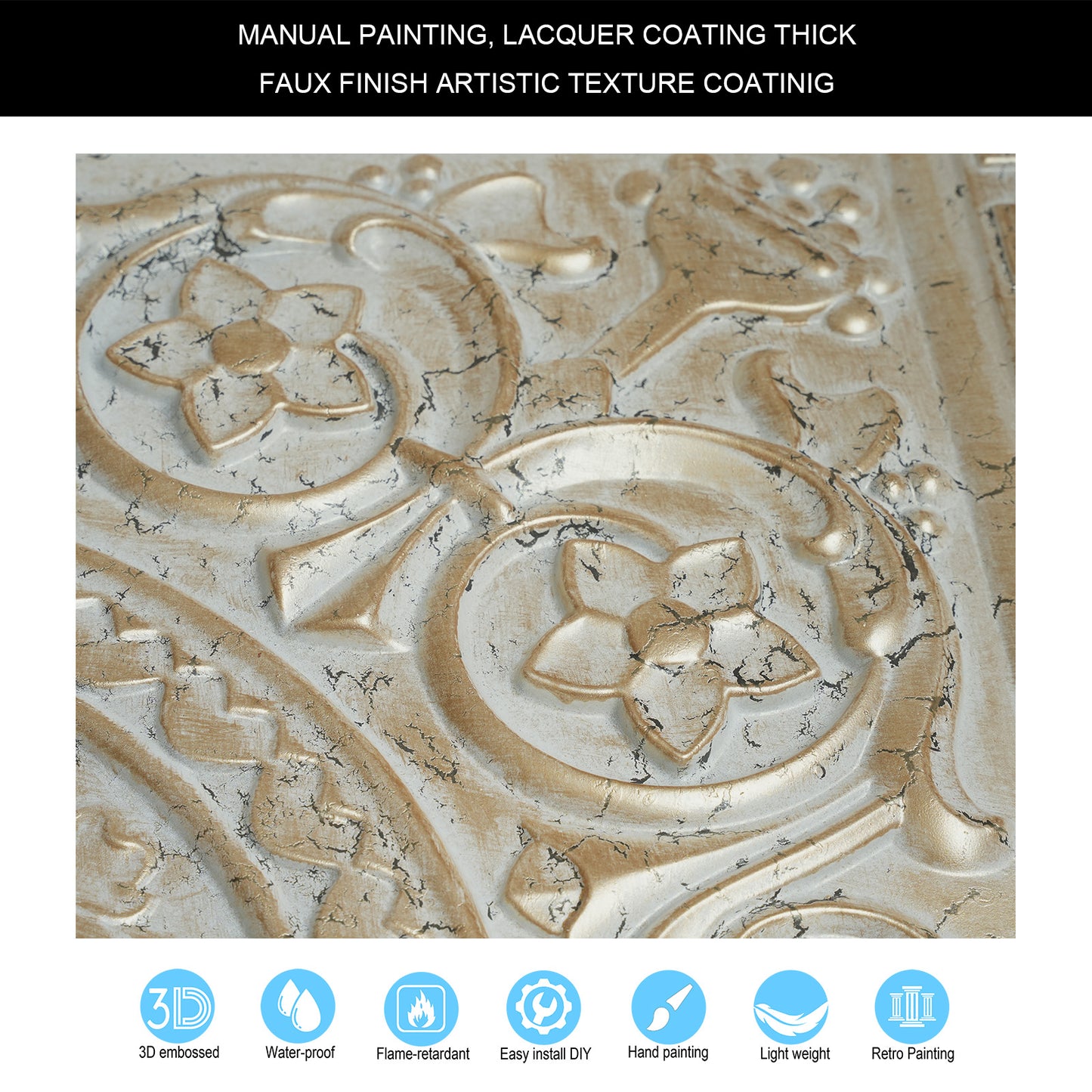 10tiles/lot Metallic Ceiling Tiles for Stylish Bars, Clubs, Restaurants and Social Spaces PL83