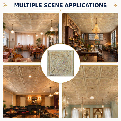 PAINTSDECOR embossed ceiling tiles for living room PL83 10-pack