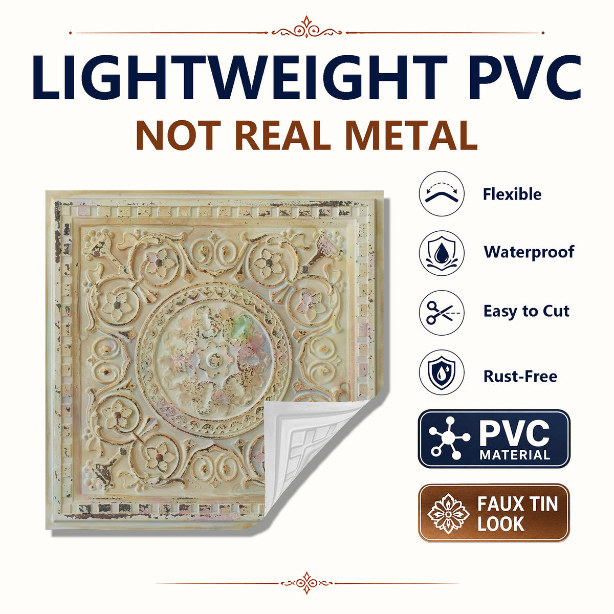 PAINTSDECOR embossed ceiling tiles for living room PL83 10-pack