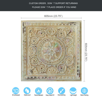 10tiles/lot Metallic Ceiling Tiles for Stylish Bars, Clubs, Restaurants and Social Spaces PL83