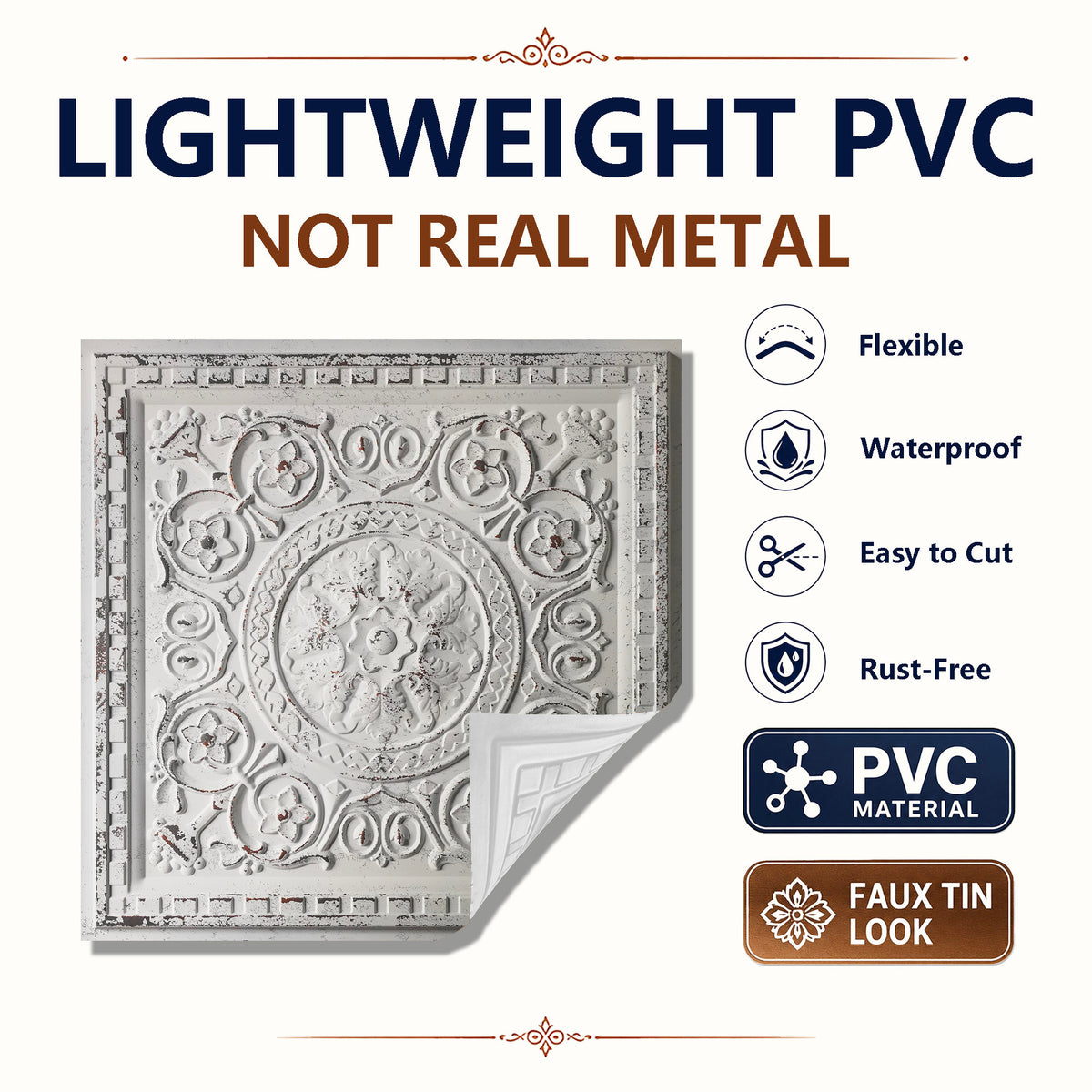 PAINTSDECOR PVC ceiling tiles for Office Building PL83 10-pack