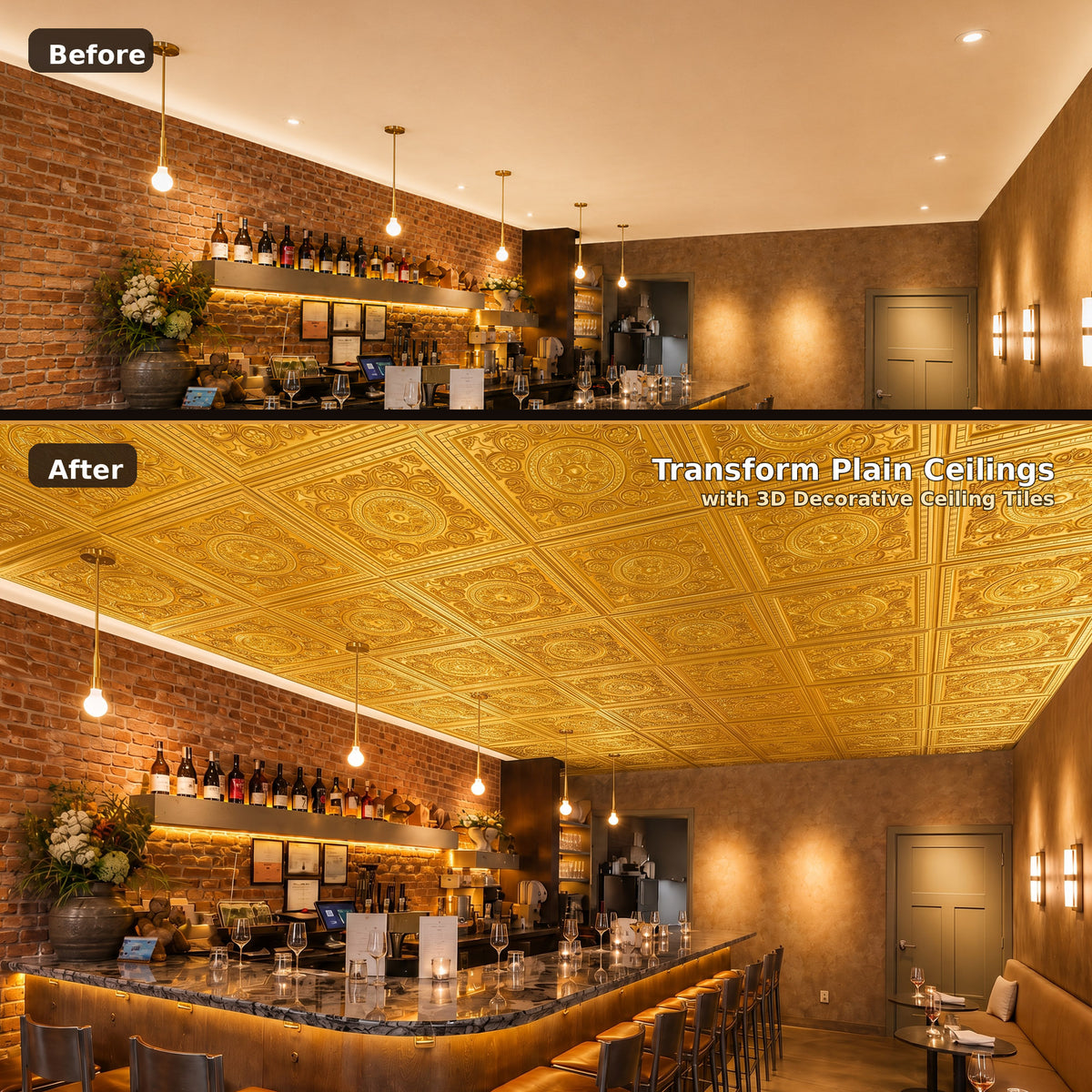 PAINTSDECOR decorative ceiling tiles for Tea Rooms PL83 10-pack