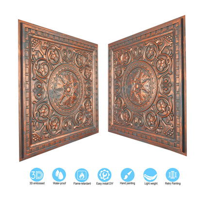 10tiles/lot Metallic Ceiling Tiles for Stylish Bars, Clubs, Restaurants and Social Spaces PL83