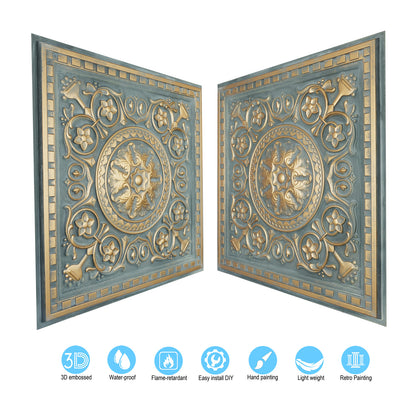 10tiles/lot Pressed Faux Tin Ceiling Tiles for Heritage Bars, Vintage Restaurants and Boutique Hotels PL83