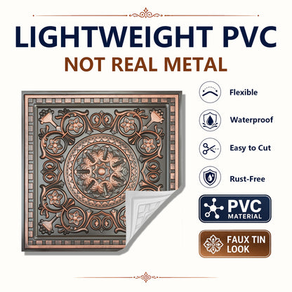 PAINTSDECOR vintage ceiling tiles for Dining rooms PL83 10-pack