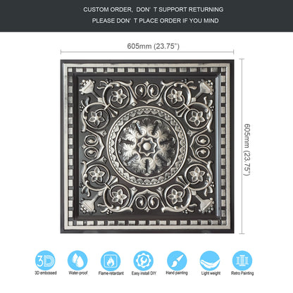 10tiles/lot Drop-In Decorative Tin Tiles for Hotels, Villas and Modern Office Buildings PL83