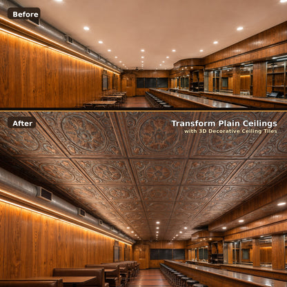 PAINTSDECOR faux tin ceiling tiles for Club PL83 10-pack