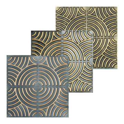 10tiles/lot Glue up faux Tin Ceiling Tiles gold color for Bars, Plastic, Coffer, DIY ceiling panels PL84