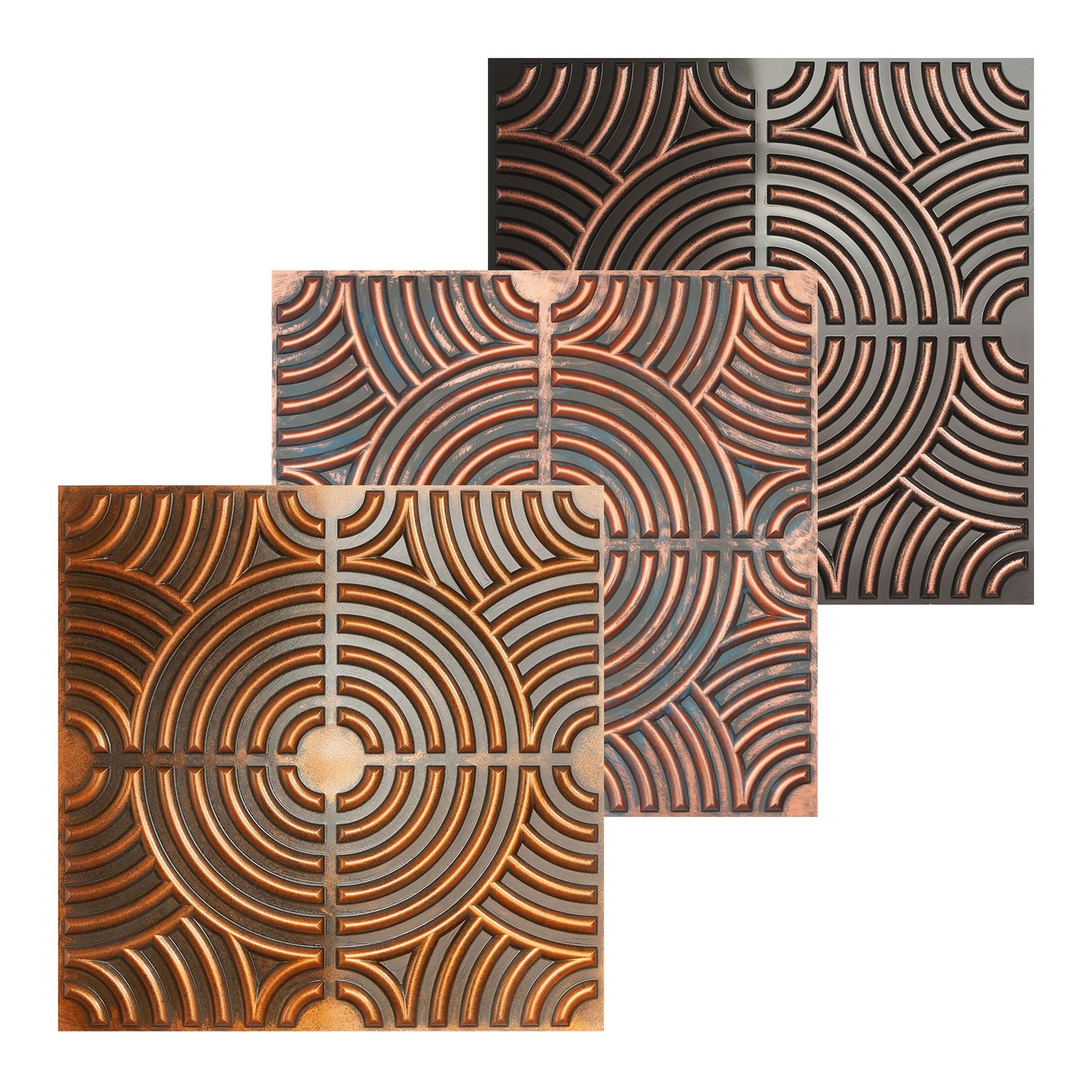 10tiles/lot Glue up faux Tin Ceiling Tiles copper color for Bars, Plastic, Coffer, DIY ceiling panels PL84