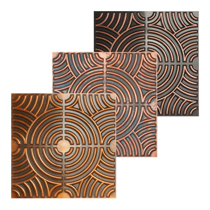 10tiles/lot Glue up faux Tin Ceiling Tiles copper color for Bars, Plastic, Coffer, DIY ceiling panels PL84