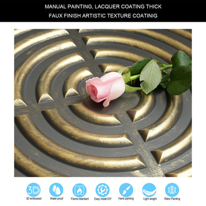 10tiles/lot Glue up faux Tin Ceiling Tiles gold color for Bars, Plastic, Coffer, DIY ceiling panels PL84