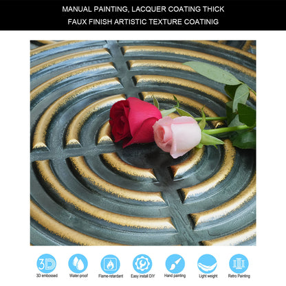 10tiles/lot Glue up faux Tin Ceiling Tiles gold color for Bars, Plastic, Coffer, DIY ceiling panels PL84