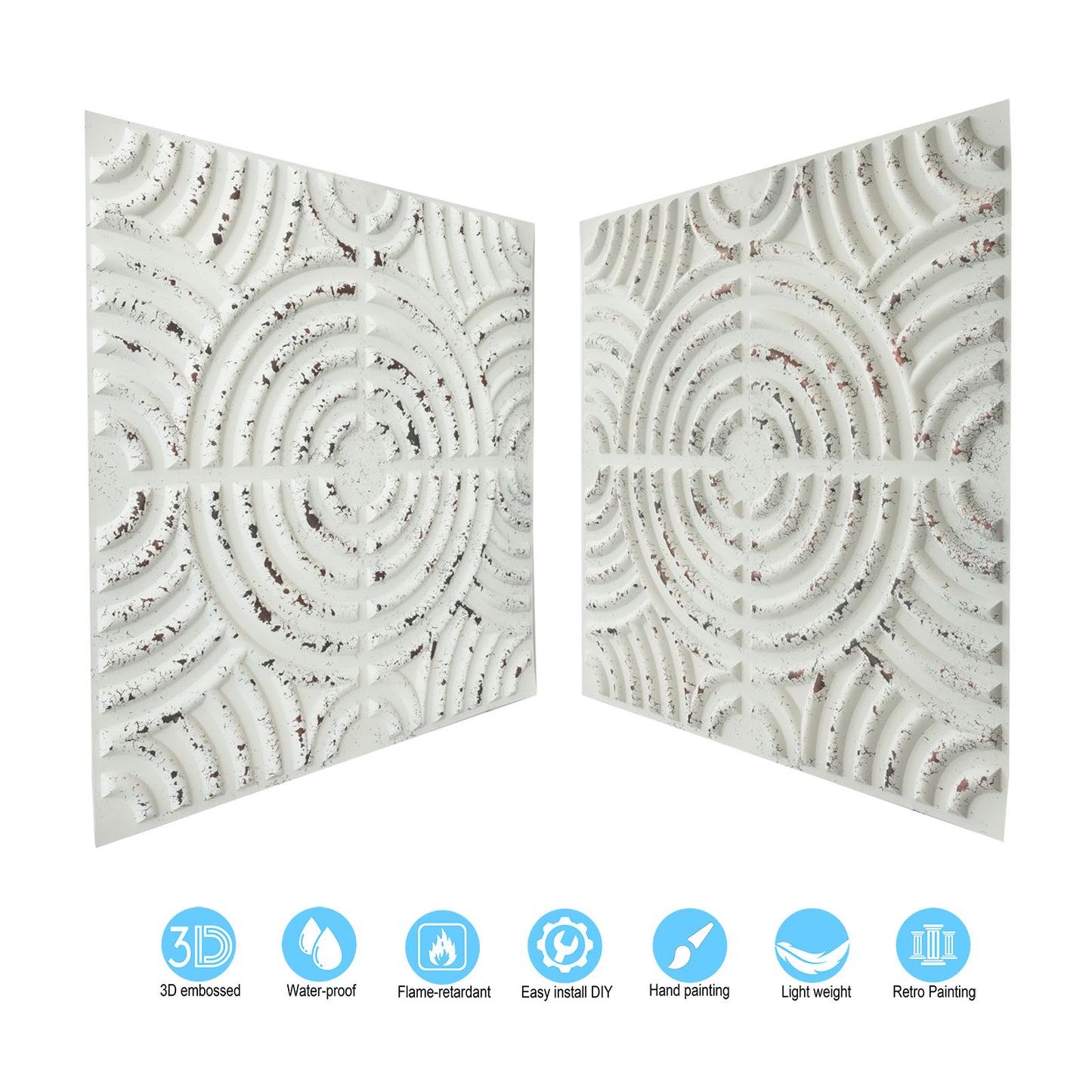 10tiles/lot Glue up 2x2 distress crack Ceiling Tiles for Bars, Plastic, Coffer, DIY ceiling panels PL84