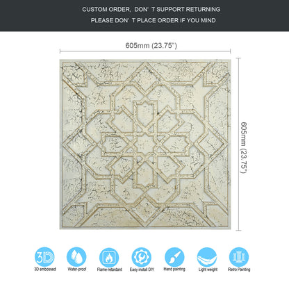 10tiles/lot Drop-In Tin Ceiling Tiles for Restaurants, Bars, Nightclub, Barbers,beauty salon ceiling panelsPL85