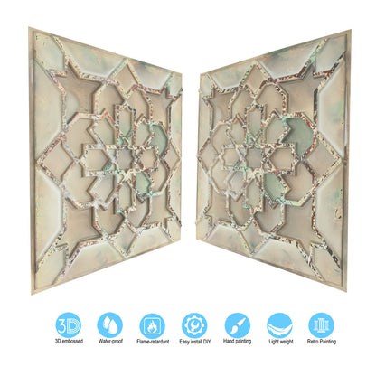 10tiles/lot Drop-In Tin Ceiling Tiles for Restaurants, Bars, Nightclub, Barbers,beauty salon ceiling panelsPL85