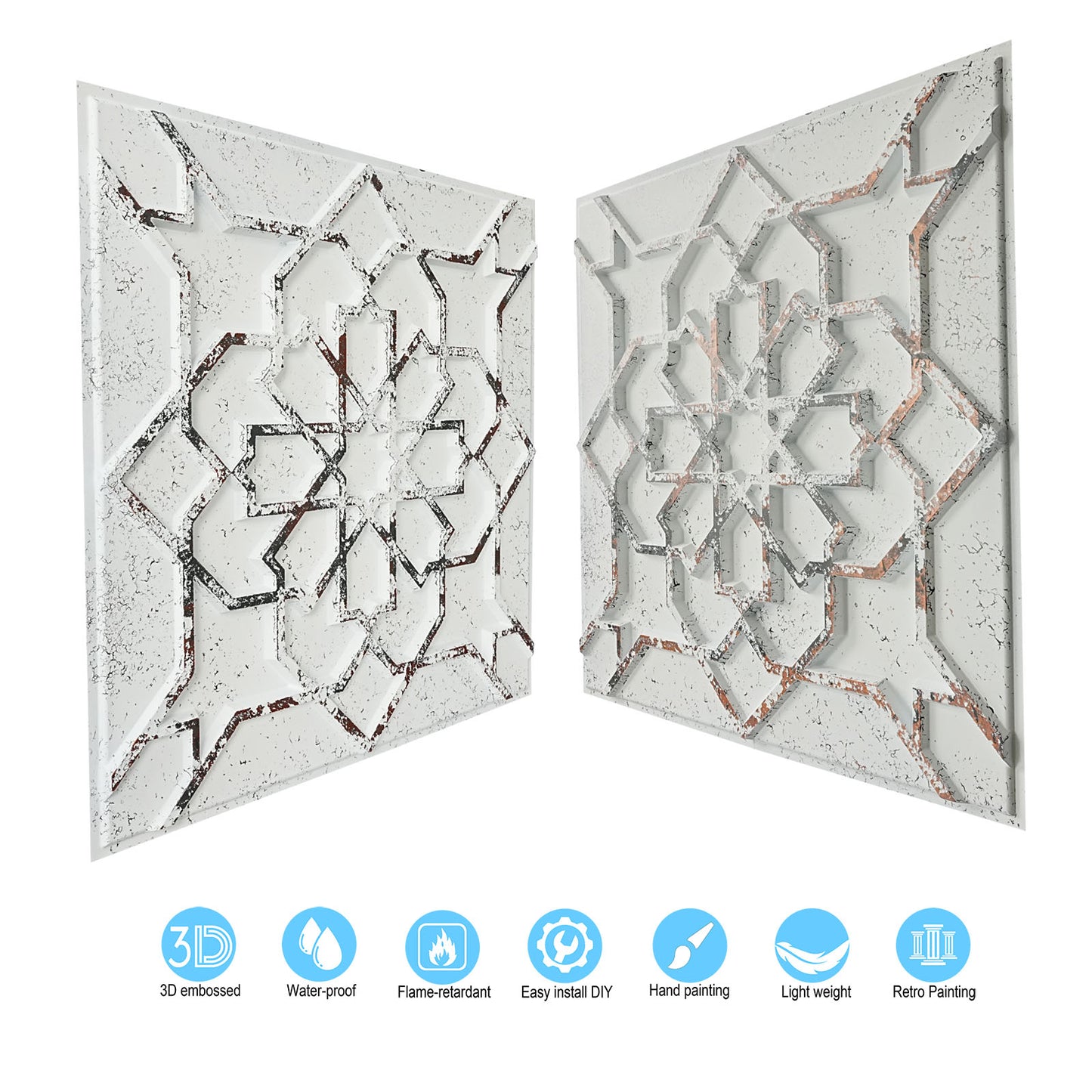 10tiles/lot Drop-In Tin Ceiling Tiles for Restaurants, Bars, Nightclub, Barbers,beauty salon ceiling panelsPL85