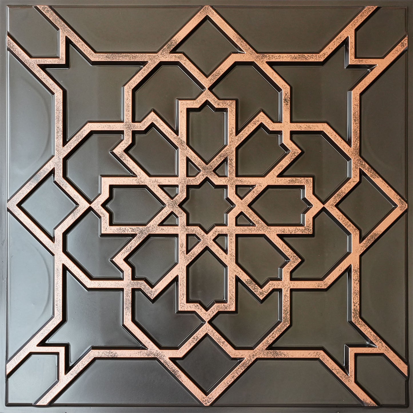 10tiles/lot Drop-In faux Tin Ceiling Tiles copper color for Bars, Nightclub, Barbers,beauty salon ceiling panelsPL85