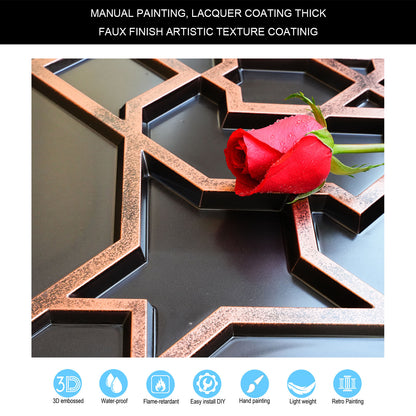 10tiles/lot Drop-In faux Tin Ceiling Tiles copper color for Bars, Nightclub, Barbers,beauty salon ceiling panelsPL85
