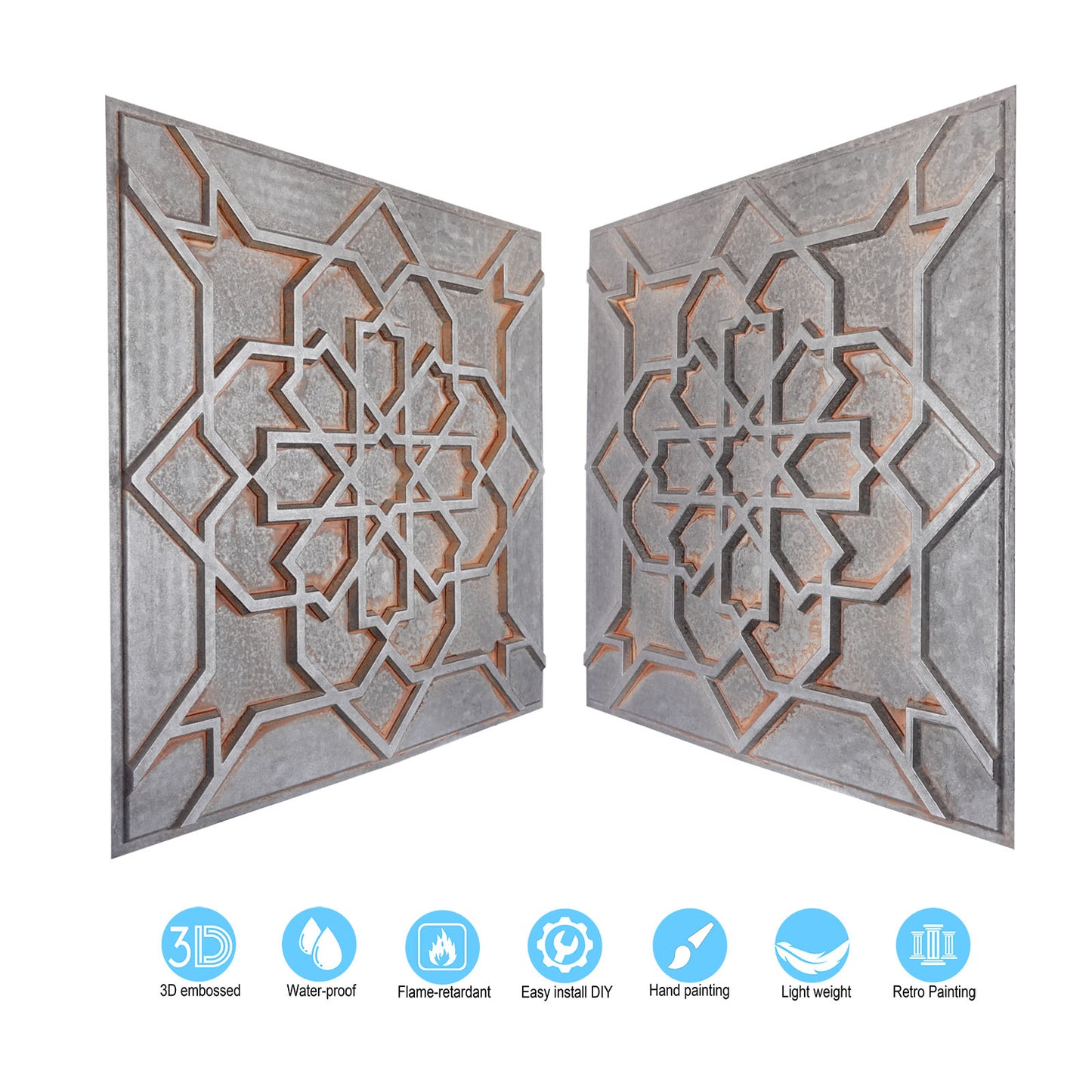 10tiles/lot suspended faux tin Ceiling Tiles for Bars, Nightclub, Barbers,beauty salon homeimporve ceiling panelsPL85