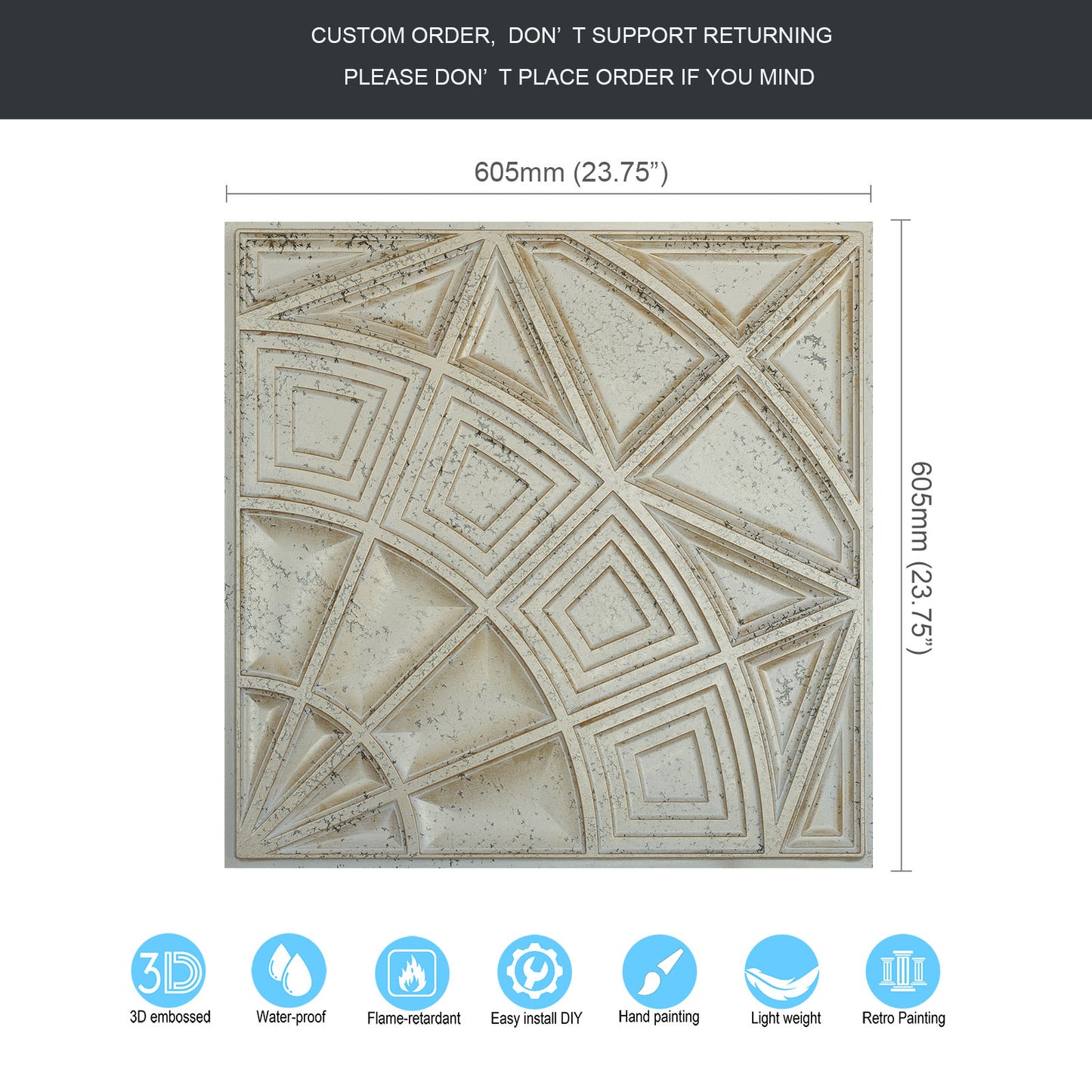 10tiles/lot 3D Decorative Ceiling Tiles for Trendy Restaurants, Bars and Creative Cafés PL86
