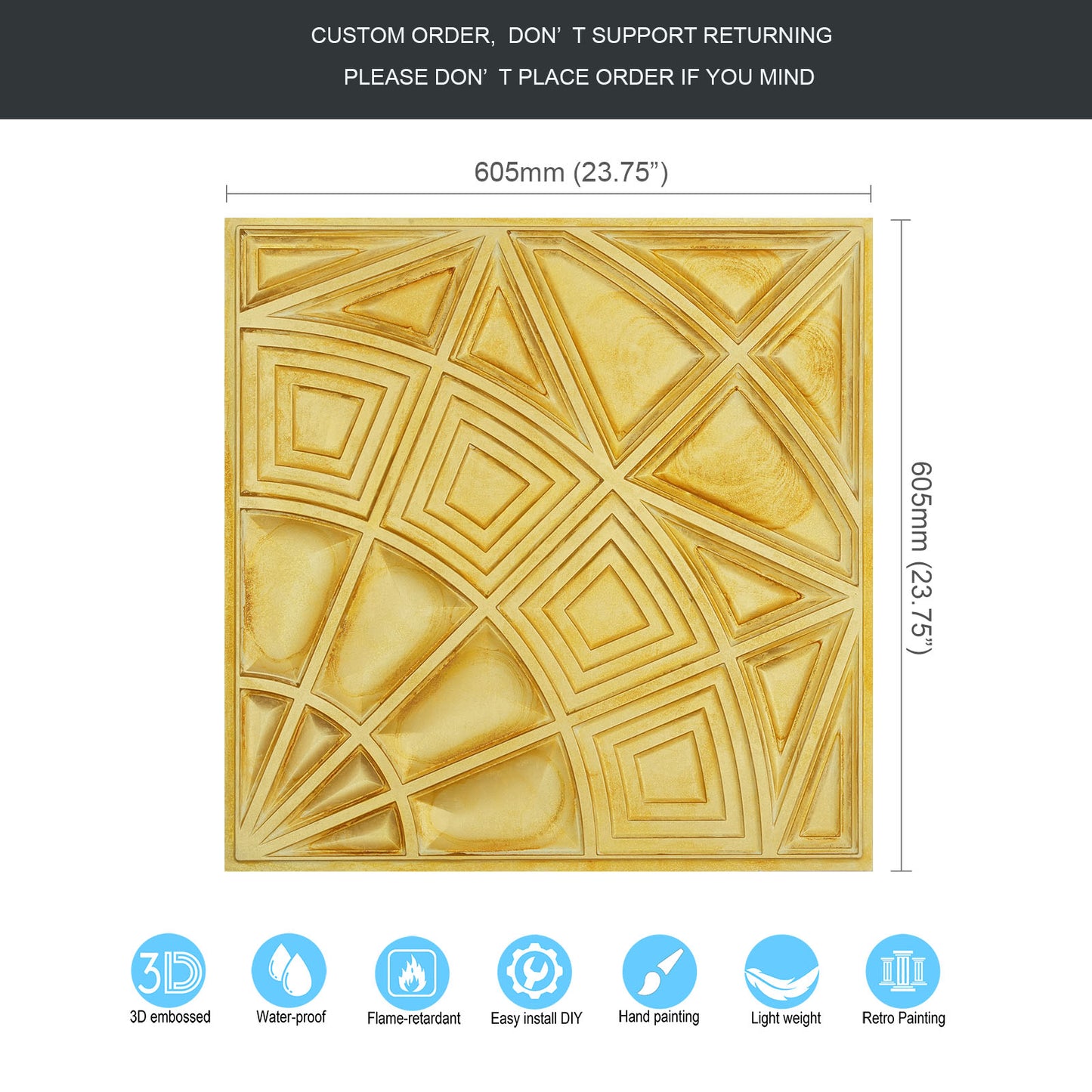 10tiles/lot 3D Decorative Ceiling Tiles for Trendy Restaurants, Bars and Creative Cafés PL86