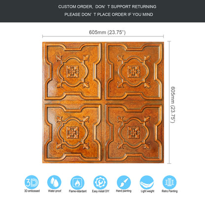 10tiles/lot Metallic Ceiling Tiles for Stylish Bars, Clubs, Restaurants and Social Spaces PL87