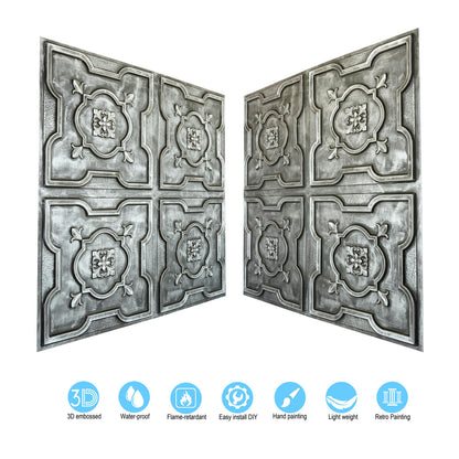 10tiles/lot Artistic Tin Ceiling Tiles for Artisan Workshops, Museums and Gallery Spaces PL87