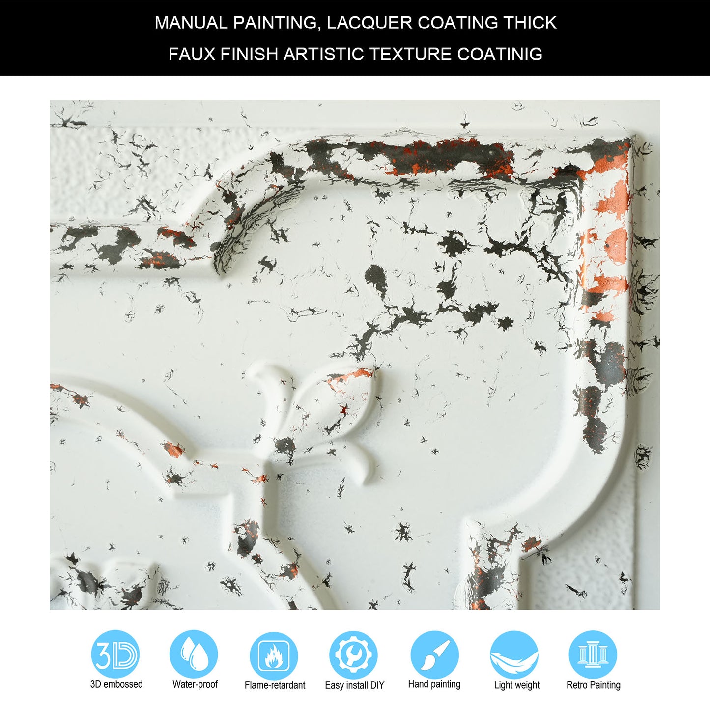 10tiles/lot Distressed Ceiling Tiles for Craft Studios, Retro Cafés and Industrial Design Rooms PL87