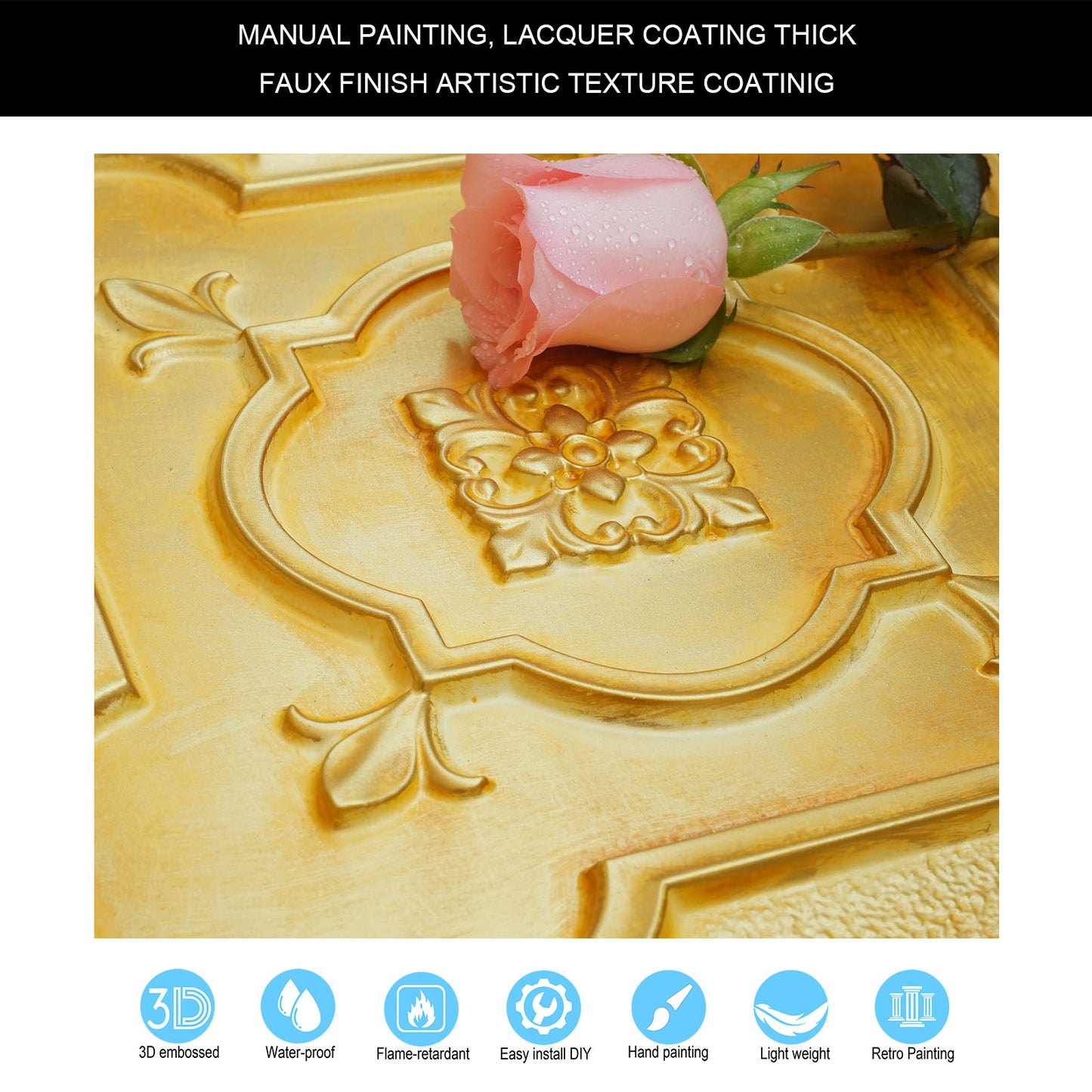 10tiles/lot Metallic Ceiling Tiles for Stylish Bars, Clubs, Restaurants and Social Spaces PL87