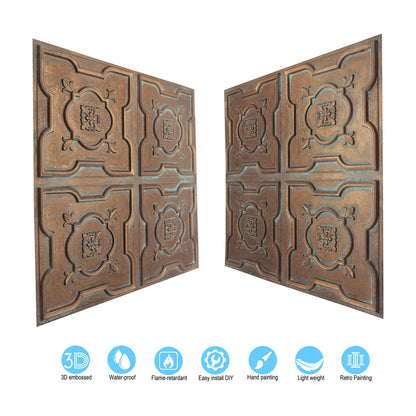 10tiles/lot Distressed Ceiling Tiles for Craft Studios, Retro Cafés and Industrial Design Rooms PL87