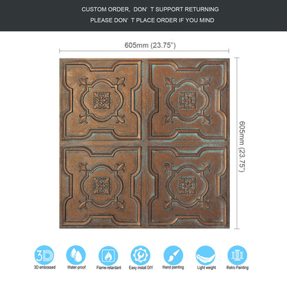 10tiles/lot Distressed Ceiling Tiles for Craft Studios, Retro Cafés and Industrial Design Rooms PL87