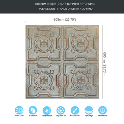 10tiles/lot Distressed Ceiling Tiles for Craft Studios, Retro Cafés and Industrial Design Rooms PL87