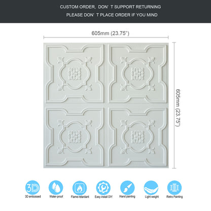 10tiles/lot Artistic Tin Ceiling Tiles for Artisan Workshops, Museums and Gallery Spaces PL87