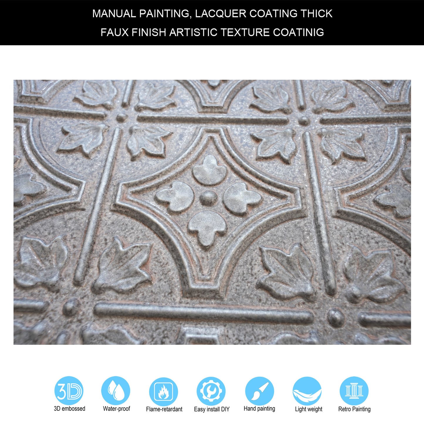 10tiles/lot Tin Ceiling Tiles for Book Cafés, Literary Stores and Creative Cultural Spaces PLB10