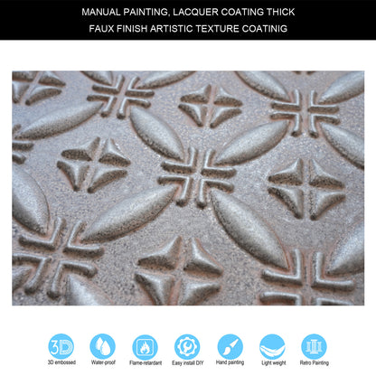 10tiles/lot Textured PVC Ceiling Tiles for Light-Luxury Restaurants, Salons and Beauty Studios PLB38