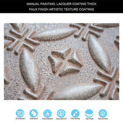 10tiles/lot Textured PVC Ceiling Tiles for Light-Luxury Restaurants, Salons and Beauty Studios PLB38