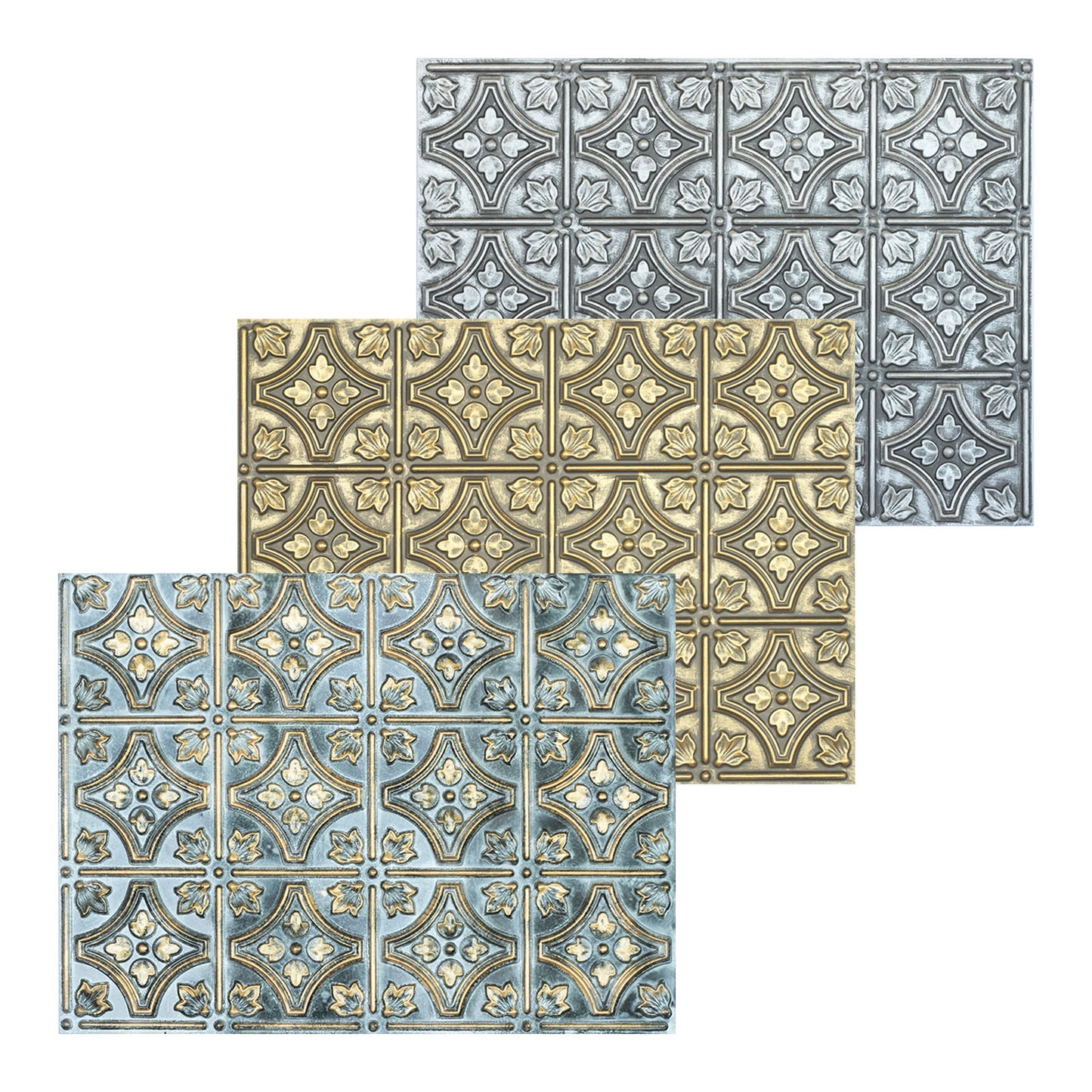 10tiles/lot Faux Metal Ceiling Tiles for Bars, Cafés, Lounges and Contemporary Interiors PLB10