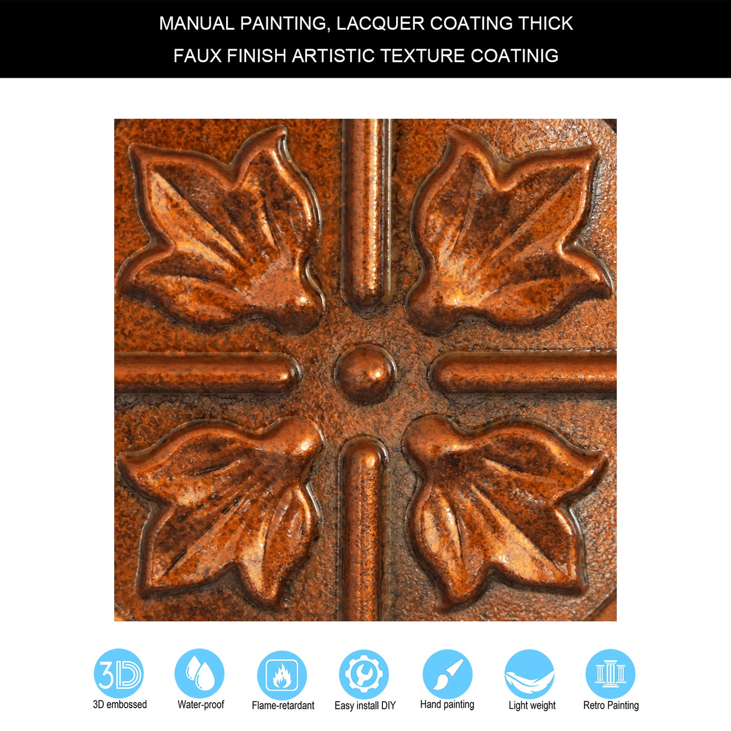 10tiles/lot Aged Decorative Ceiling Panels for Rustic Inns, Guesthouses and Boutique Hotels PLB10