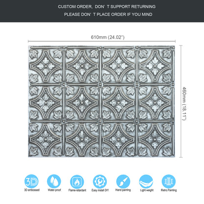 10tiles/lot Faux Metal Ceiling Tiles for Bars, Cafés, Lounges and Contemporary Interiors PLB10