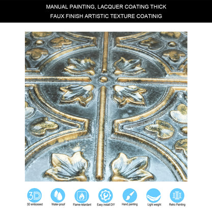 10tiles/lot Faux Metal Ceiling Tiles for Bars, Cafés, Lounges and Contemporary Interiors PLB10