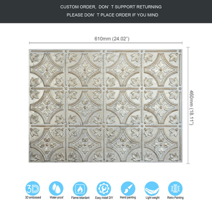 10tiles/lot Tin Ceiling Tiles for Book Cafés, Literary Stores and Creative Cultural Spaces PLB10