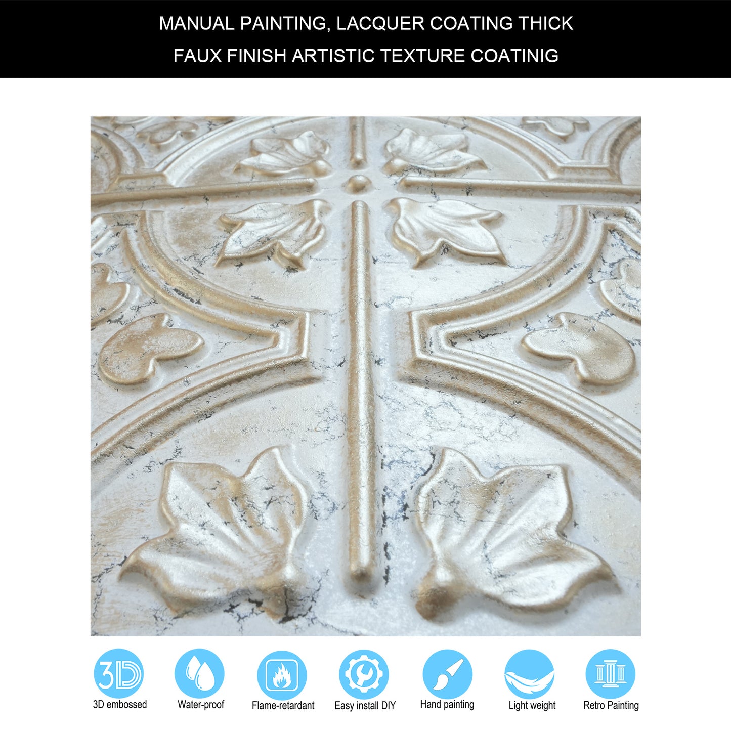 10tiles/lot Tin Ceiling Tiles for Book Cafés, Literary Stores and Creative Cultural Spaces PLB10