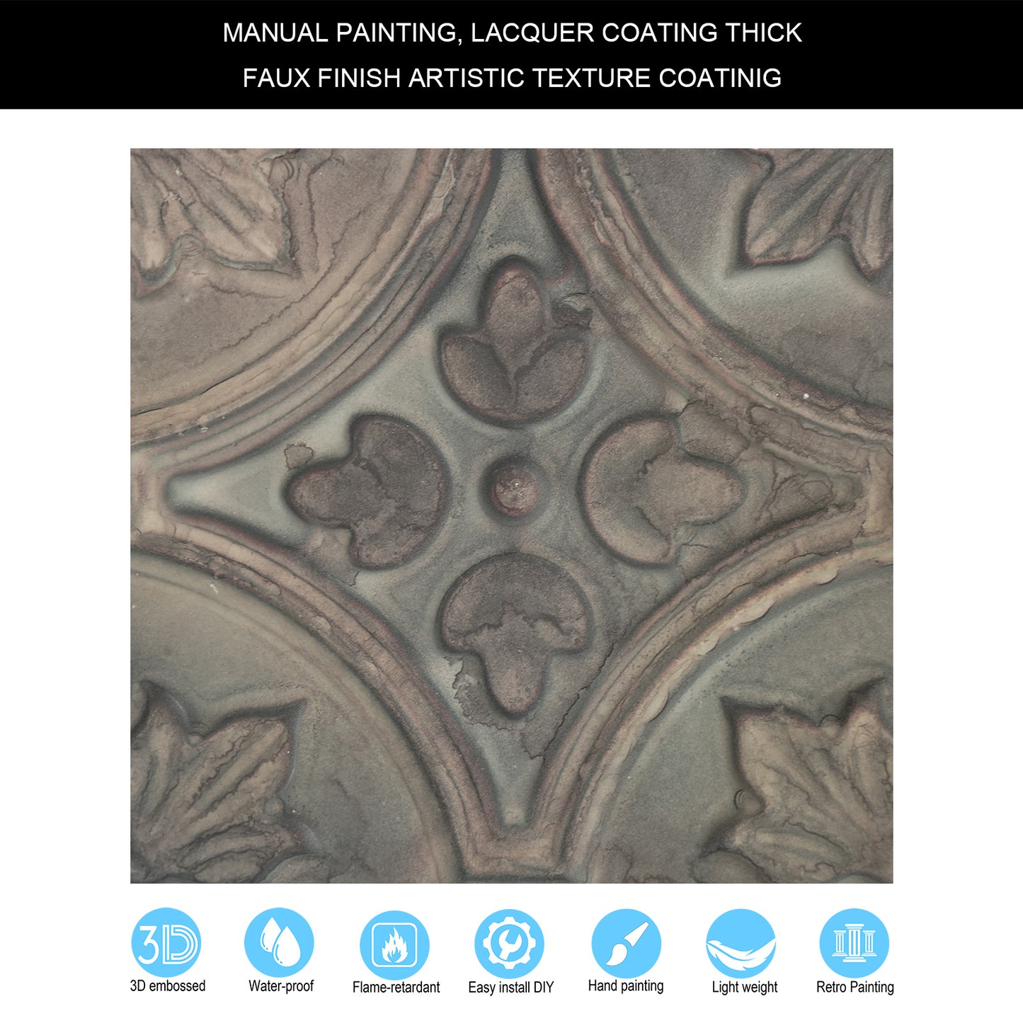 10tiles/lot Tin Ceiling Tiles for Book Cafés, Literary Stores and Creative Cultural Spaces PLB10