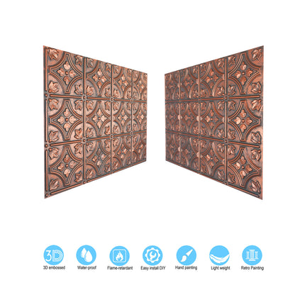 10tiles/lot Aged Decorative Ceiling Panels for Rustic Inns, Guesthouses and Boutique Hotels PLB10