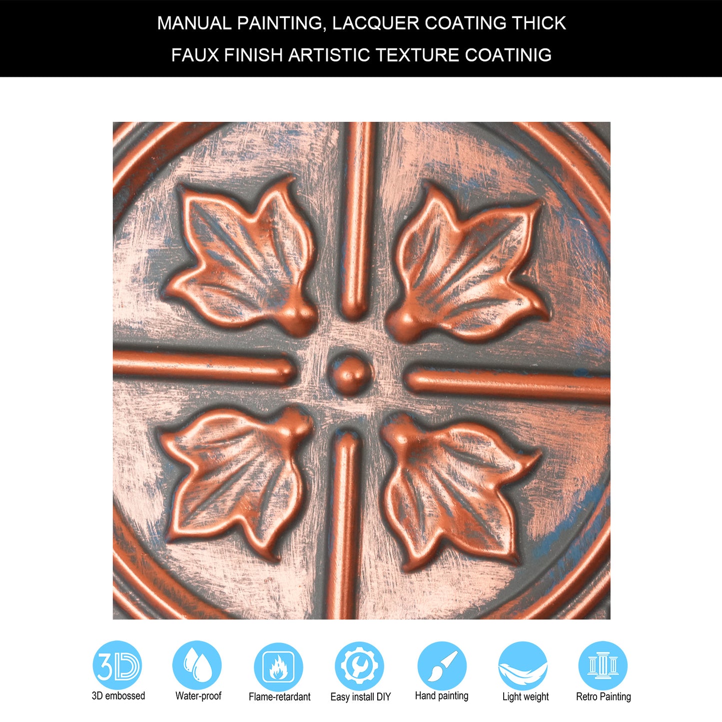 10tiles/lot Aged Decorative Ceiling Panels for Rustic Inns, Guesthouses and Boutique Hotels PLB10