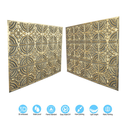 10tiles/lot Embossed Tin Ceiling Tiles for Boutique Hotels, Villas and Luxury Apartments PLB18