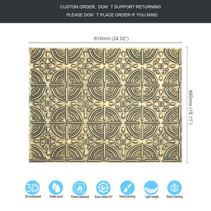 10tiles/lot Embossed Tin Ceiling Tiles for Boutique Hotels, Villas and Luxury Apartments PLB18